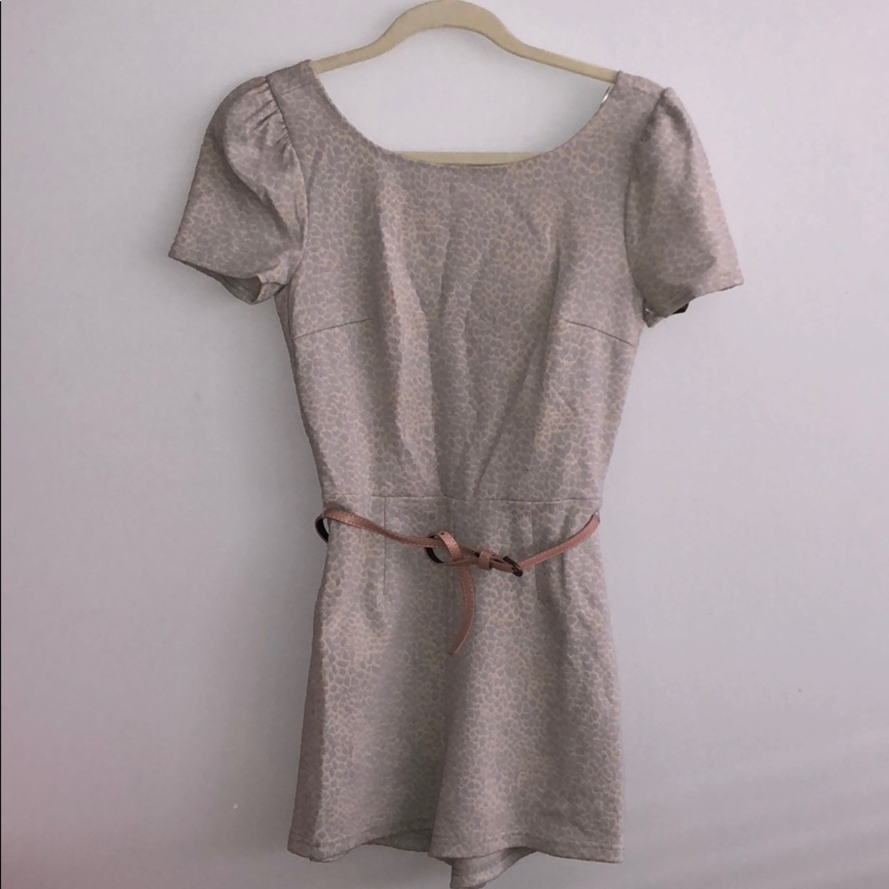Pastel animal print romper/play suit